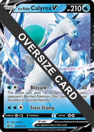 Image of Ice Rider Calyrex V (SWSH130) (Jumbo Card) [Sword & Shield: Black Star Promos]