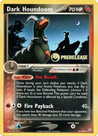 Image of Dark Houndoom (37/109) (Prerelease Promo) [EX: Team Rocket Returns]
