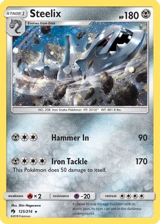 Image of Steelix (125/214) (Cosmos Holo) [Sun & Moon: Lost Thunder]