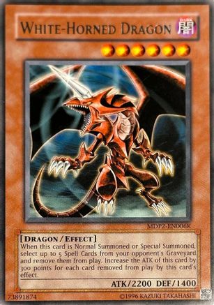 Image of White-Horned Dragon (Redemption Replacement) [MDP2-EN006K] Rare