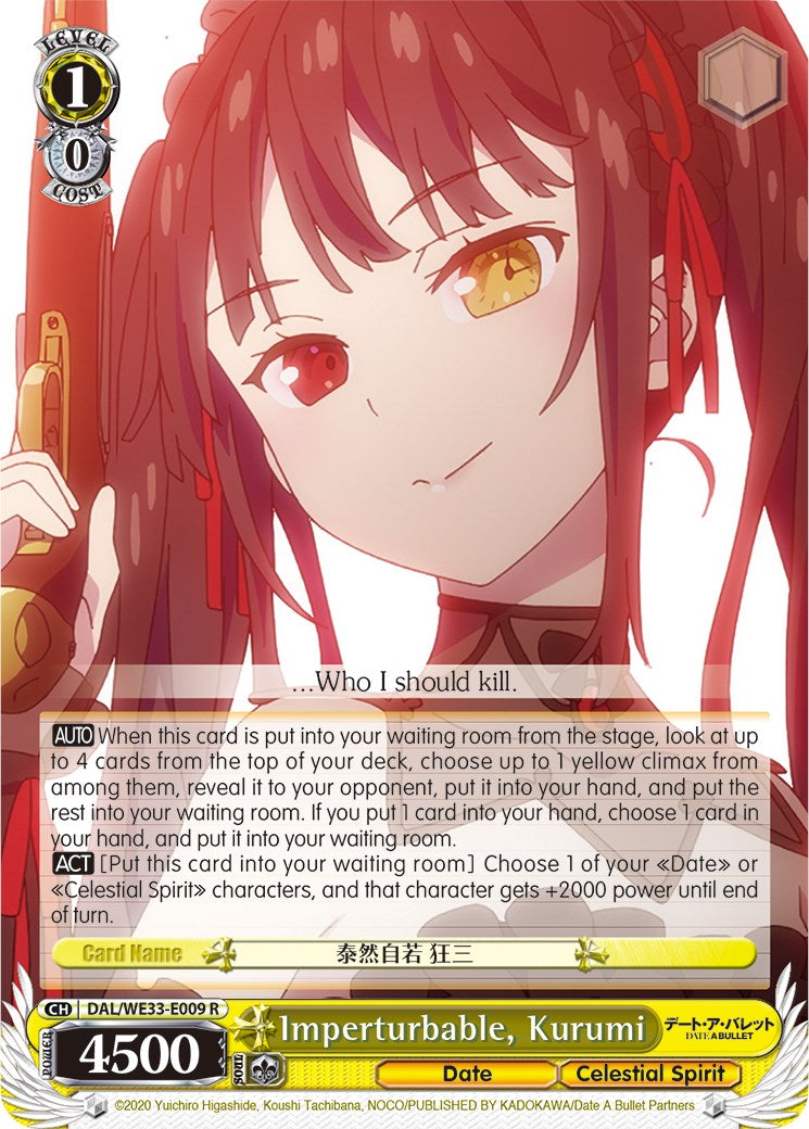 Image of Imperturbable, Kurumi (DAL/WE33-E009 R) (Parallel Foil) [Date A Bullet]