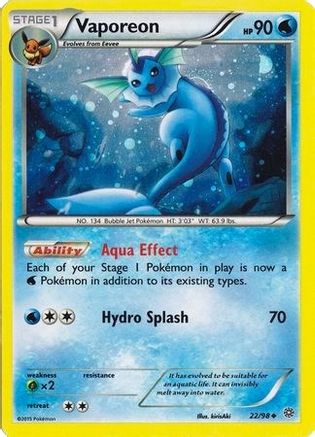 Image of Vaporeon (22/98) (Cosmos Holo) [XY: Ancient Origins]