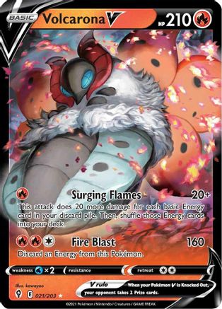 Image of Volcarona V (021/203) [Sword & Shield: Evolving Skies]