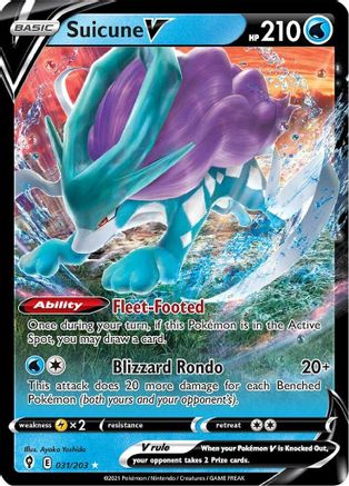 Image of Suicune V (031/203) [Sword & Shield: Evolving Skies]