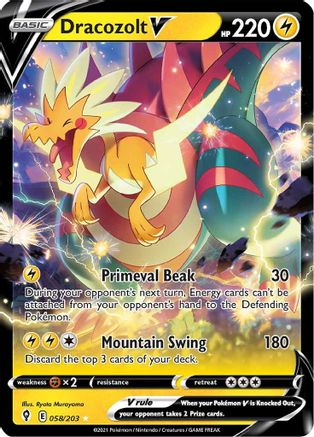 Image of Dracozolt V (058/203) [Sword & Shield: Evolving Skies]