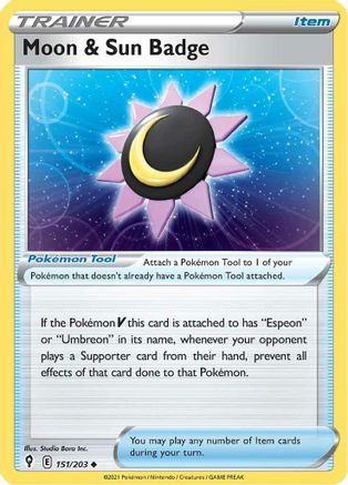 Image of Moon & Sun Badge (151/203) [Sword & Shield: Evolving Skies]