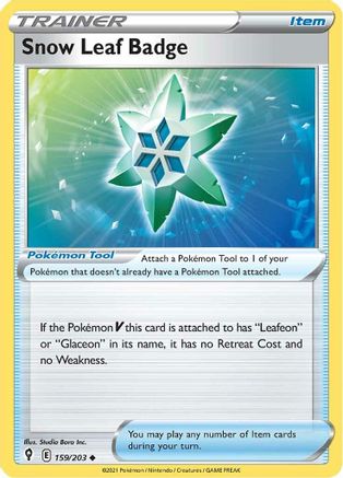 Image of Snow Leaf Badge (159/203) [Sword & Shield: Evolving Skies]