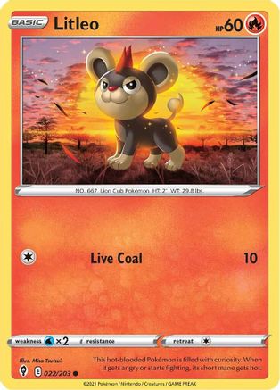 Image of Litleo (022/203) [Sword & Shield: Evolving Skies]