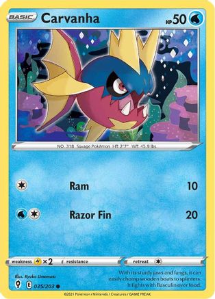 Image of Carvanha (035/203) [Sword & Shield: Evolving Skies]