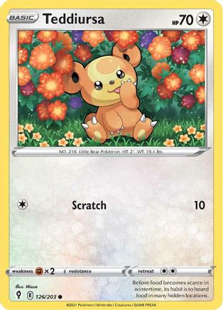 Image of Teddiursa (126/203) [Sword & Shield: Evolving Skies]