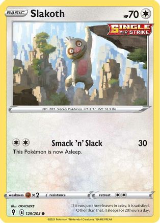 Image of Slakoth (129/203) [Sword & Shield: Evolving Skies]