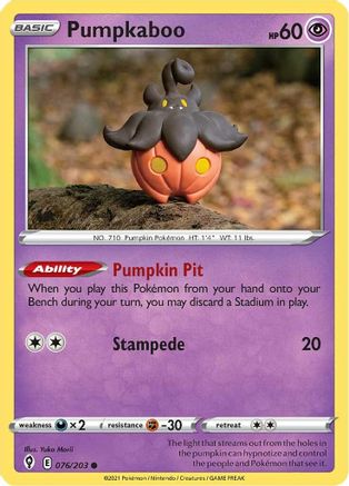 Image of Pumpkaboo (076/203) [Sword & Shield: Evolving Skies]
