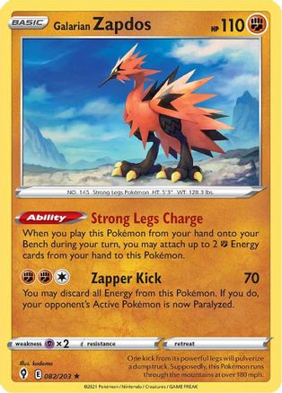 Image of Galarian Zapdos (082/203) [Sword & Shield: Evolving Skies]