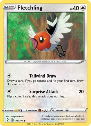 Image of Fletchling (138/203) [Sword & Shield: Evolving Skies]