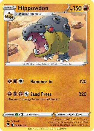 Image of Hippowdon (085/203) [Sword & Shield: Evolving Skies]