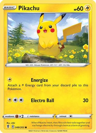 Image of Pikachu (049/203) [Sword & Shield: Evolving Skies]