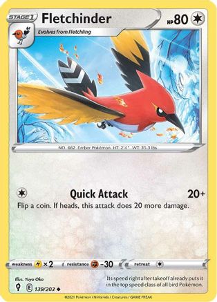 Image of Fletchinder (139/203) [Sword & Shield: Evolving Skies]