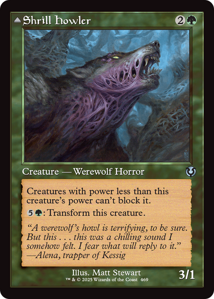 Image of Shrill Howler // Howling Chorus (Retro Frame) [Innistrad Remastered]