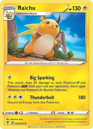 Image of Raichu (050/203) [Sword & Shield: Evolving Skies]