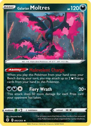 Image of Galarian Moltres (093/203) [Sword & Shield: Evolving Skies]