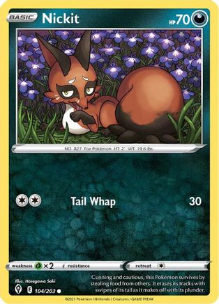 Image of Nickit (104/203) [Sword & Shield: Evolving Skies]