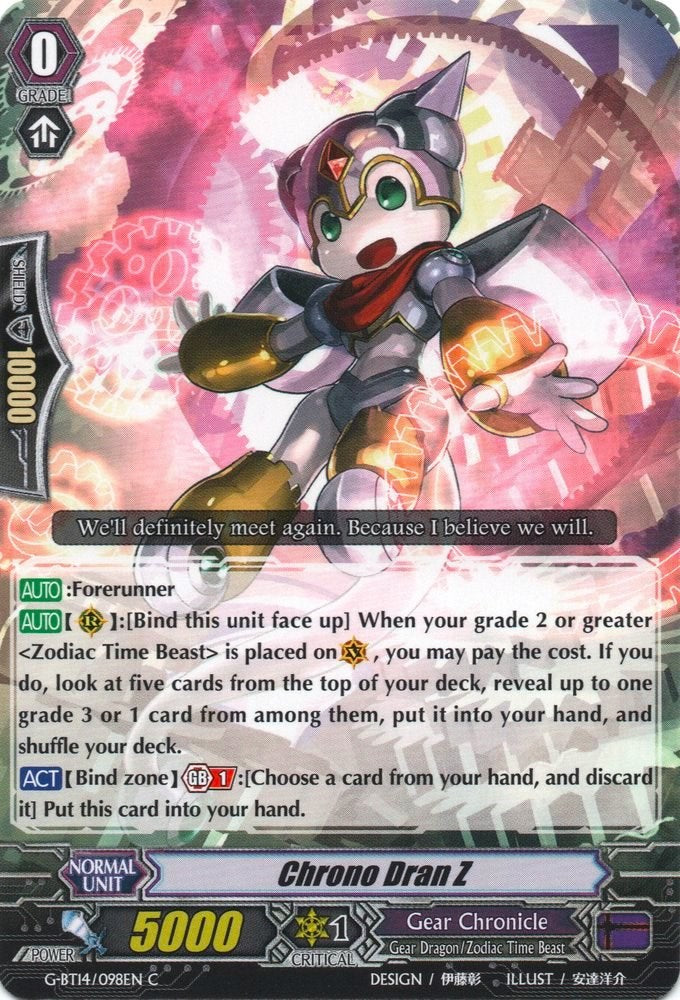 Image of Chrono Dran Z (G-BT14/098EN) [Divine Dragon Apocrypha]
