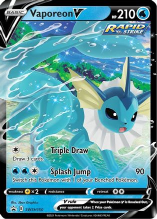 Image of Vaporeon V (SWSH150) [Sword & Shield: Black Star Promos]