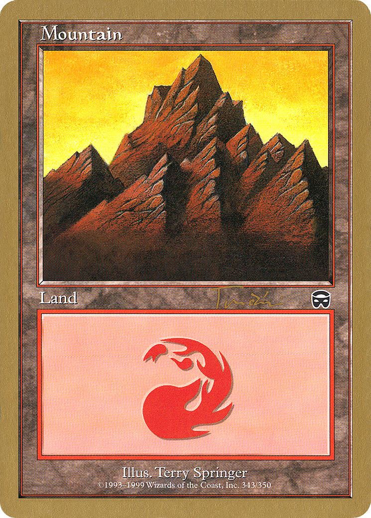 Image of Mountain (jt343a) (Jan Tomcani) (INV) [World Championship Decks 2001]