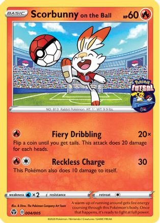 Image of Scorbunny on the Ball (004/005) [Pokemon Futsal Collection]