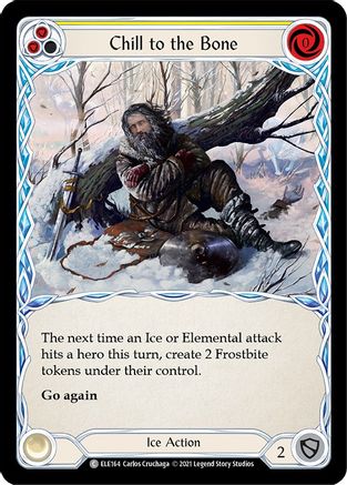 Image of Chill to the Bone (Yellow) [U-ELE164] (Tales of Aria Unlimited)  Unlimited Rainbow Foil