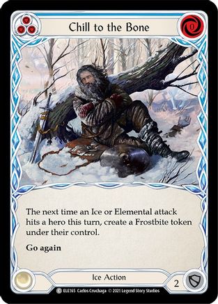 Image of Chill to the Bone (Blue) [U-ELE165] (Tales of Aria Unlimited)  Unlimited Rainbow Foil