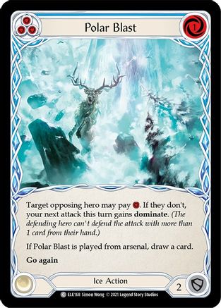 Image of Polar Blast (Blue) [U-ELE168] (Tales of Aria Unlimited)  Unlimited Rainbow Foil