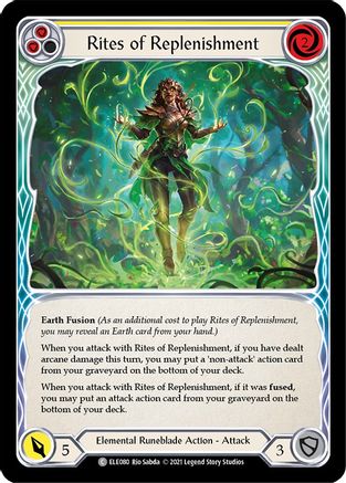 Image of Rites of Replenishment (Yellow) [U-ELE080] (Tales of Aria Unlimited)  Unlimited Rainbow Foil