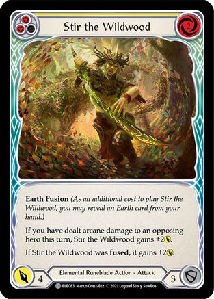 Image of Stir the Wildwood (Yellow) [U-ELE083] (Tales of Aria Unlimited)  Unlimited Rainbow Foil