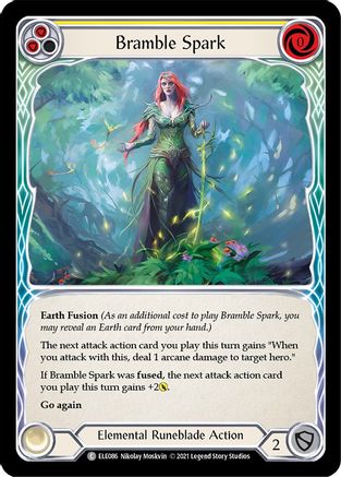 Image of Bramble Spark (Yellow) [U-ELE086] (Tales of Aria Unlimited)  Unlimited Rainbow Foil