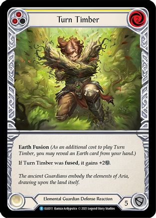 Image of Turn Timber (Yellow) [U-ELE011] (Tales of Aria Unlimited)  Unlimited Rainbow Foil