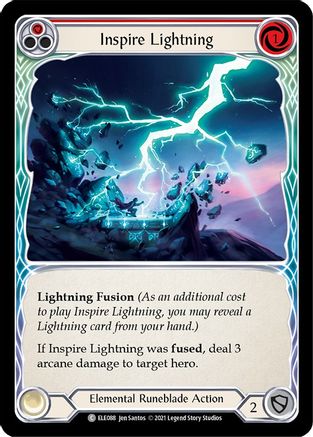 Image of Inspire Lightning (Red) [U-ELE088] (Tales of Aria Unlimited)  Unlimited Rainbow Foil