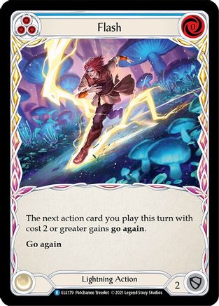 Image of Flash (Blue) [U-ELE179] (Tales of Aria Unlimited)  Unlimited Rainbow Foil