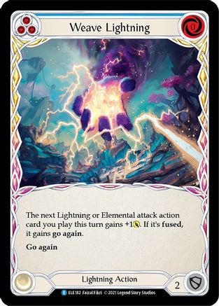 Image of Weave Lightning (Blue) [U-ELE182] (Tales of Aria Unlimited)  Unlimited Rainbow Foil