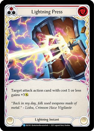 Image of Lightning Press (Red) [U-ELE183] (Tales of Aria Unlimited)  Unlimited Rainbow Foil