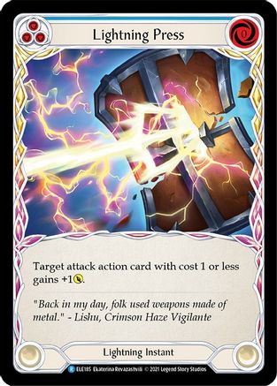 Image of Lightning Press (Blue) [U-ELE185] (Tales of Aria Unlimited)  Unlimited Rainbow Foil