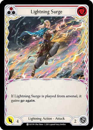 Image of Lightning Surge (Red) [U-ELE189] (Tales of Aria Unlimited)  Unlimited Rainbow Foil