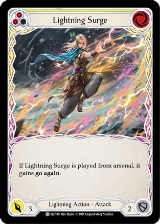 Image of Lightning Surge (Yellow) [U-ELE190] (Tales of Aria Unlimited)  Unlimited Rainbow Foil