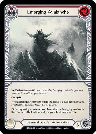 Image of Emerging Avalanche (Red) [ELE025] (Tales of Aria)  1st Edition Rainbow Foil