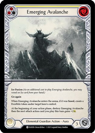 Image of Emerging Avalanche (Yellow) [U-ELE026] (Tales of Aria Unlimited)  Unlimited Normal
