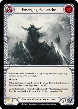 Image of Emerging Avalanche (Blue) [ELE027] (Tales of Aria)  1st Edition Normal