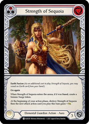 Image of Strength of Sequoia (Red) [U-ELE028] (Tales of Aria Unlimited)  Unlimited Rainbow Foil