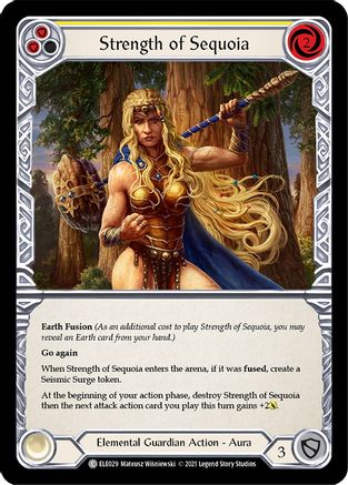 Image of Strength of Sequoia (Yellow) [U-ELE029] (Tales of Aria Unlimited)  Unlimited Rainbow Foil