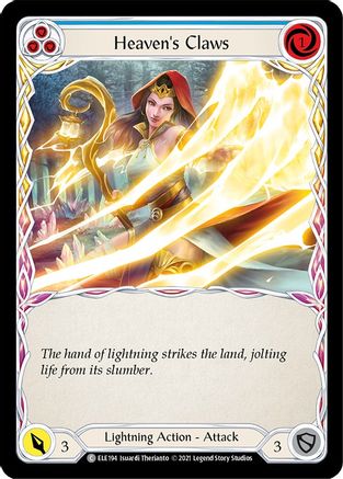 Image of Heaven's Claws (Blue) [U-ELE194] (Tales of Aria Unlimited)  Unlimited Rainbow Foil