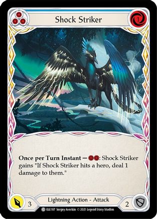 Image of Shock Striker (Blue) [U-ELE197] (Tales of Aria Unlimited)  Unlimited Rainbow Foil